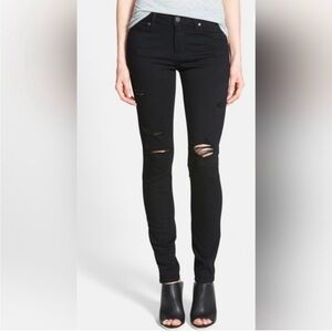 Paige Women's Black Distressed Jeans